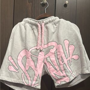 Stylish Athletic Men Shorts - Pink and Gray